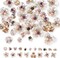 38pcs Rhinestone Pearl Flower Cabochons – Mixed Colors Flatback Faux Pearl Buttons for DIY Jewelry, Hair Accessories, Brooches, Crafts & Home Decor